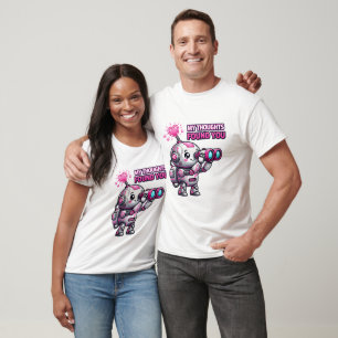 Camiseta Meus Pensamentos Encontraram Você Amor Robô Design