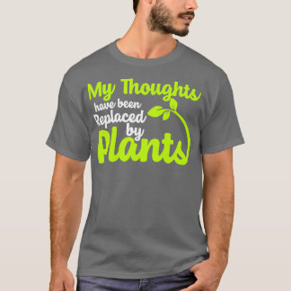 Camiseta Meus Pensamentos Foram Substituídos Por Plantas