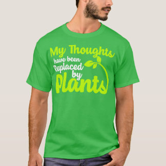 Camiseta Meus Pensamentos Foram Substituídos Por Plantas
