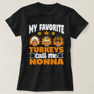 Camiseta Meus perus favoritos me chamam de Ação de Graças N