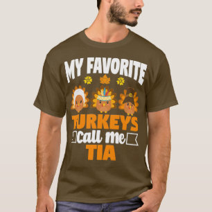 Camiseta Meus perus favoritos me chamam de Tia Funny Fall G