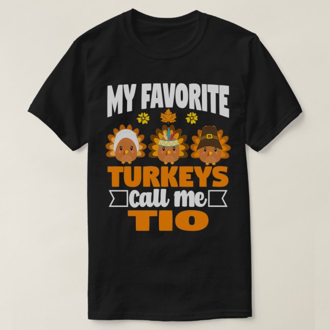 Camiseta Meus perus favoritos me chamam de Tio Funny Fall G (Frente do Design)