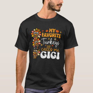 Camiseta Meus Perus Favoritos Me Chamam Gigi Groovy Graças