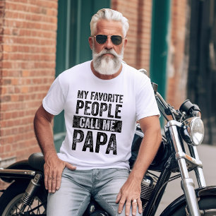 Camiseta Meus Pessoas Favoritas Me Chamam de Papai   Pai Di