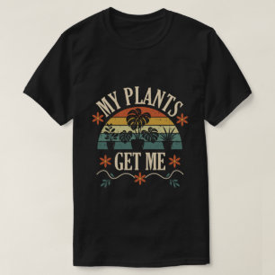 Camiseta Meus Plantas Me Fazem Presente Retro para Amantes