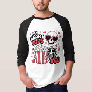 Camiseta Meus Pop do coração para seu Dia de os namorados d