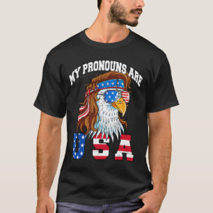 Camiseta Meus Pronomes São Águia EUA Americano Engraçado 4