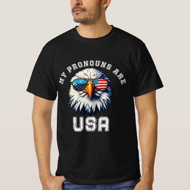 Camiseta Meus Pronomes São EUA (Frente)