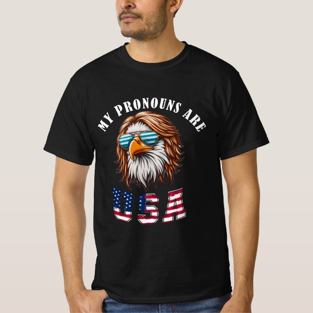 Camiseta Meus Pronomes São EUA (Frente)
