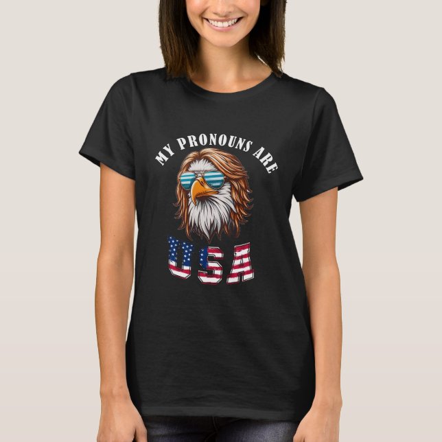 Camiseta Meus Pronomes São EUA (Frente)