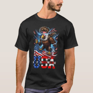 Camiseta Meus Pronomes São EUA Águia Patriótica Americana I