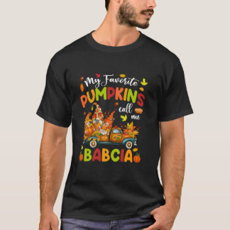 Camiseta Meus Pumpkins Favoritos Me Chamam De Babcia Truck 