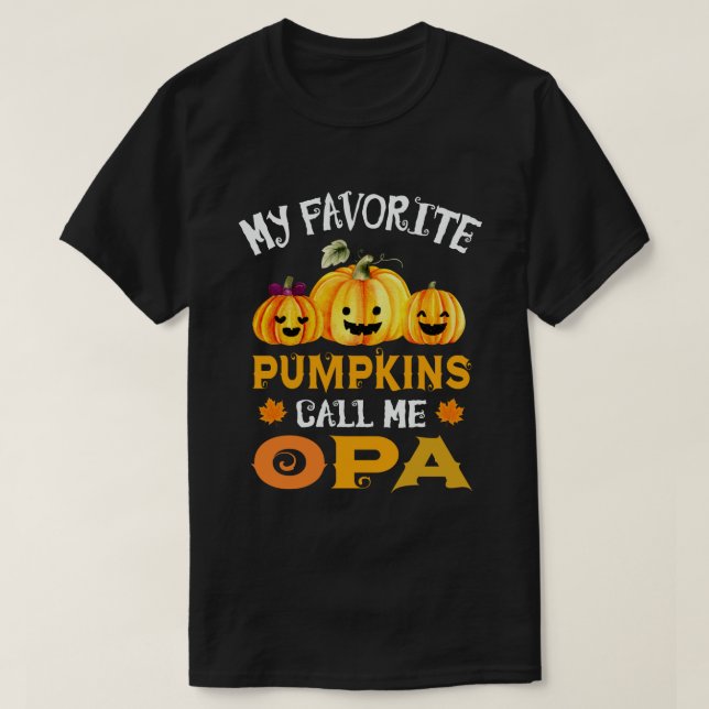 Camiseta Meus Pumpkins Favoritos Me Chamam De Dia de as Bru (Frente do Design)