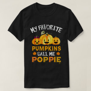 Camiseta Meus Pumpkins Favoritos Me Chamam De Popie Hallowe