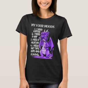 Camiseta Meus quatro Humores Eu preciso Café bebedor de caf
