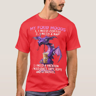 Camiseta Meus quatro humores Eu preciso de café eu preciso