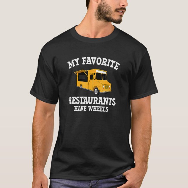 Camiseta Meus Restaurantes Favoritos Têm Rodas Comida Camin (Frente)