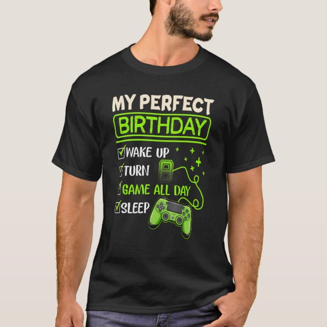 Camiseta Meus Videos games de Dia Perfeito Gaming 8º aniver (Frente)