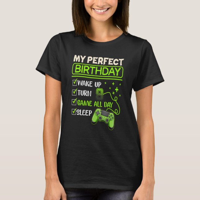 Camiseta Meus Videos games de Dia Perfeito Gaming 9º aniver (Frente)