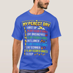 Camiseta Meus Videos games de Dia Perfeitos Gamer Engraçado