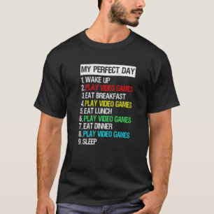 Camiseta Meus Videos games de Dia Perfeitos Gaming Roupa Ga
