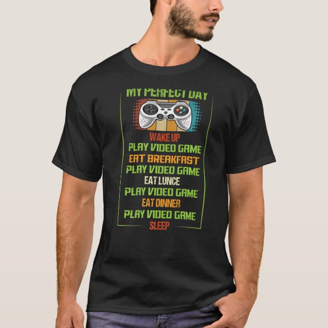 Camiseta Meus Videos games Perfeitos Mostram Um Jogador Leg (Frente)