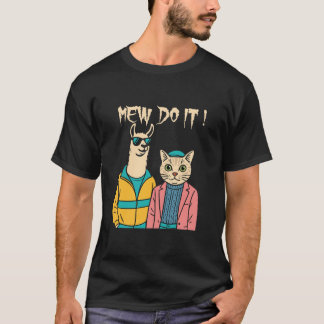 Camiseta Mew Faz! Legal Cat e Llama T-Shirt