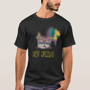 Camiseta Mew o gato do carnaval de Orleans