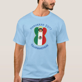 Camiseta Mexican Angel Hanukkah Flag Personalized Men's 
