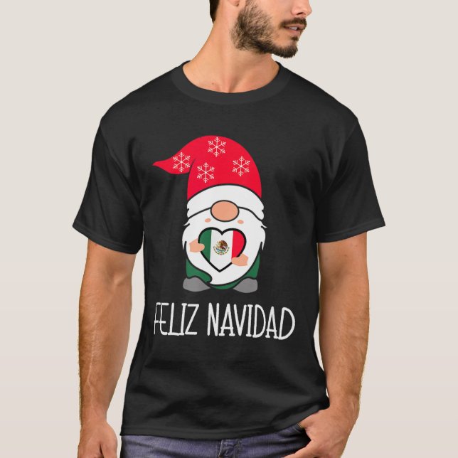 Camiseta Mexican Christmas Gnome Feliz Navidad Mexico  (Frente)