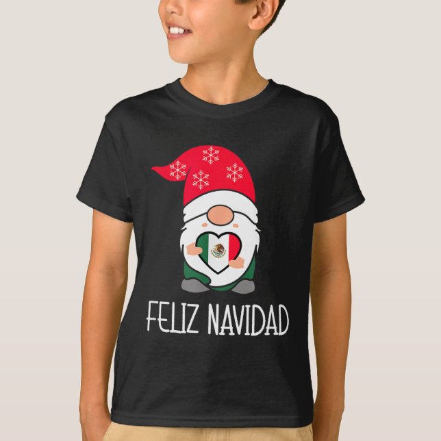 Camiseta Mexican Christmas Gnome Feliz Navidad Mexico  (Frente)