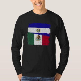 Camiseta MEXICAN El Salvador Bandeira Half Mexicano El Salv