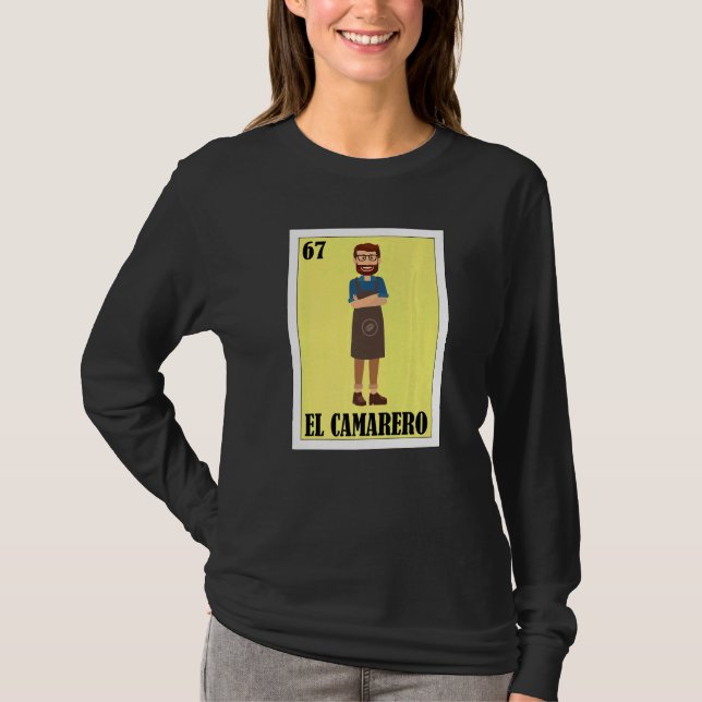 Camiseta Mexican for meseros  El Camarero (Frente)