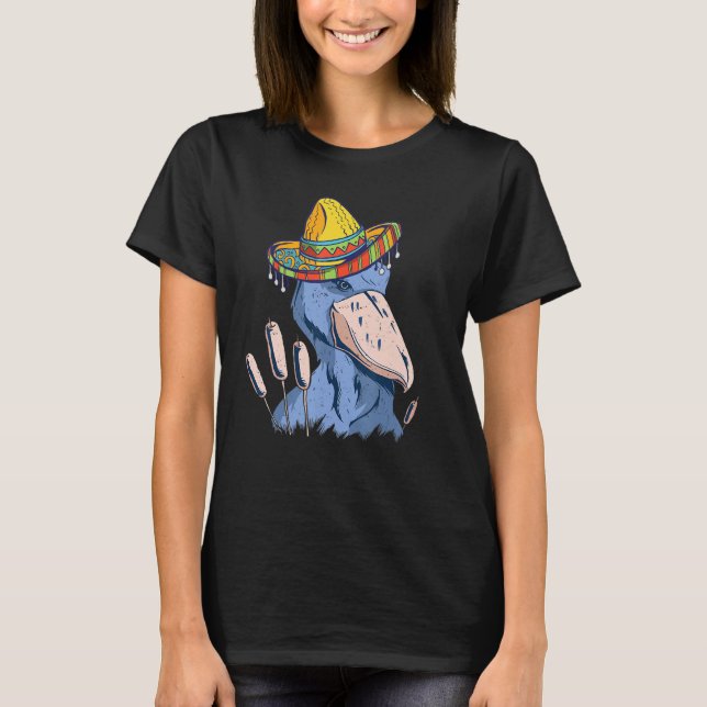 Camiseta Mexican Hat Shoebill Sombrero African Bird African (Frente)