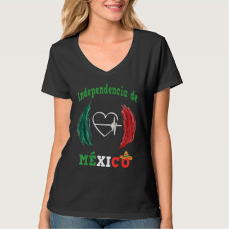 Camiseta Mexican Independence Day 16 September Mexico Flag