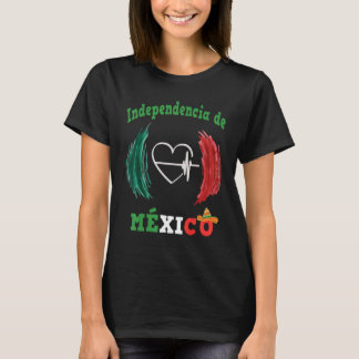 Camiseta Mexican Independence Day 16 September Mexico Flag