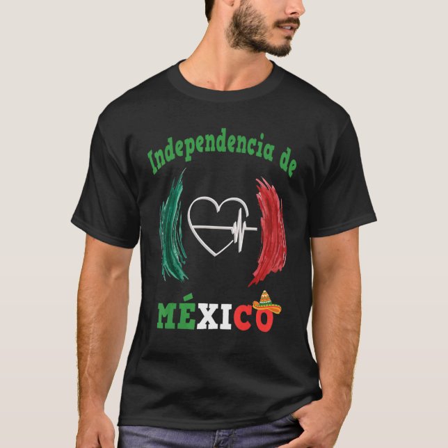 Camiseta Mexican Independence Day 16 September Mexico Flag  (Frente)