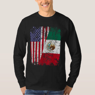Camiseta MEXICAN ROOTS Half American Flag MÉXICO