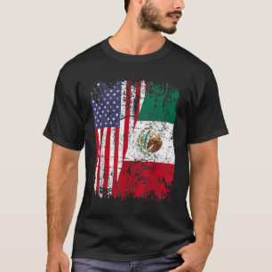Camiseta MEXICAN ROOTS Half American Flag MÉXICO