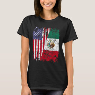 Camiseta MEXICAN ROOTS Half American Flag MÉXICO