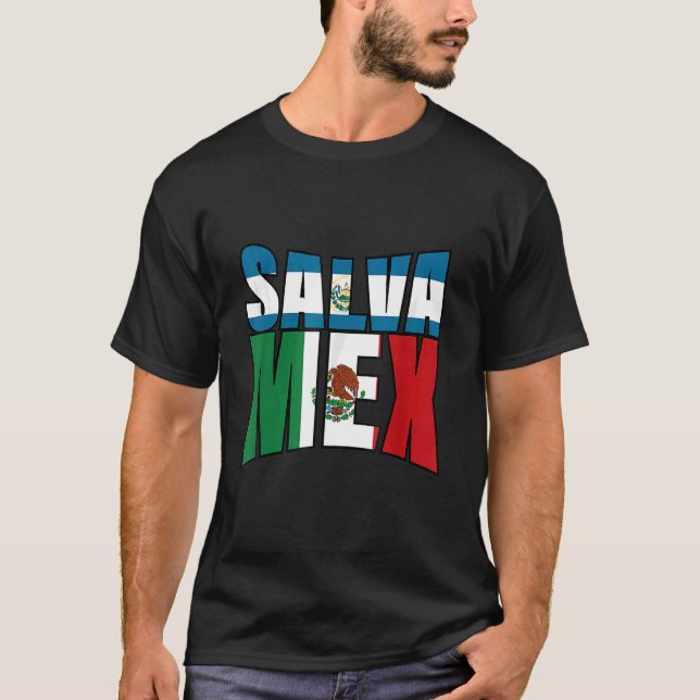 Camiseta Mexicana salvadorenha El Salvador México Mulher Mu (Frente)