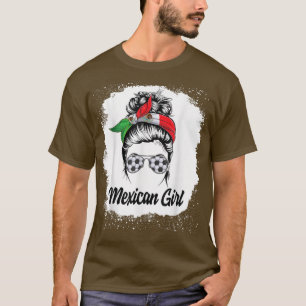 Camiseta Mexicana Soccer Girl Mensageiro Sinalizador México