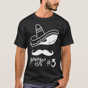 Camiseta Mexicano Amigo #3 Correspondendo Cinco De Mayo - H