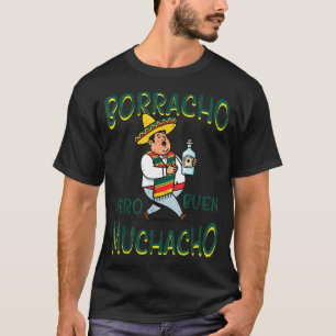 Camiseta Mexicano bêbado mas bom rapaz engraçado espanhol