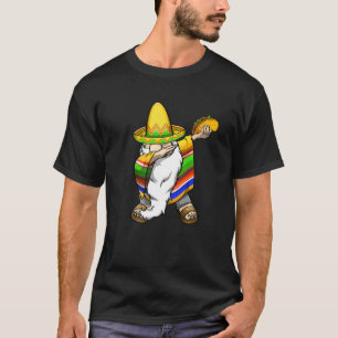 Camiseta Mexicano Dabbing Gnome Cinco De Mayo Poncho Sombre