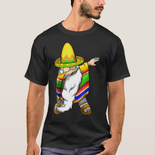 Camiseta Mexicano Dabbing Gnome Cinco De Mayo Poncho Sombre