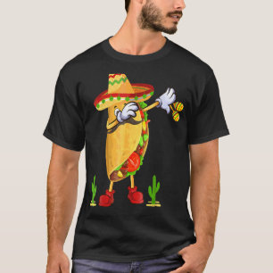 Camiseta Mexicano Dabbing Taco Cinco De Mayo Poncho Sombrer