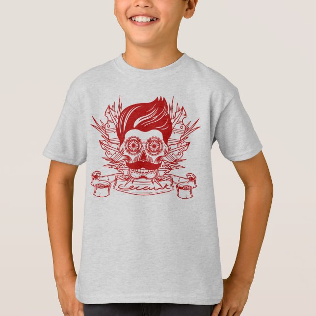 Camiseta Mexicano dos miúdos (vermelho) (Frente)
