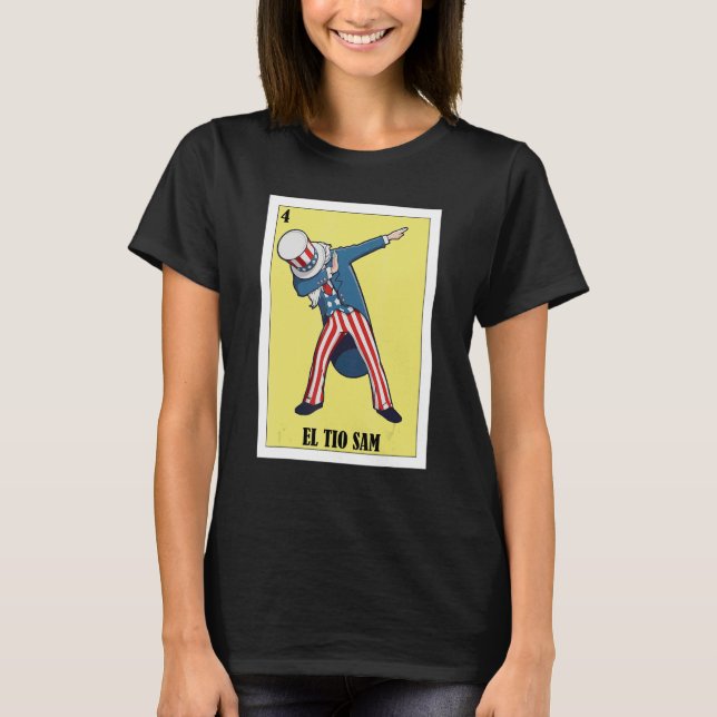 Camiseta Mexicano em 4 de julho El Tio Sam (Frente)