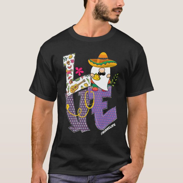 Camiseta Mexicano Fiesta Guitar Gnomos Adoram Cinco Enferme (Frente)